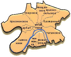 Карта центрального округа москвы